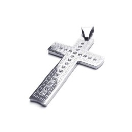 Men's Silver Pure Titanium Cross Pendant Necklace (New)