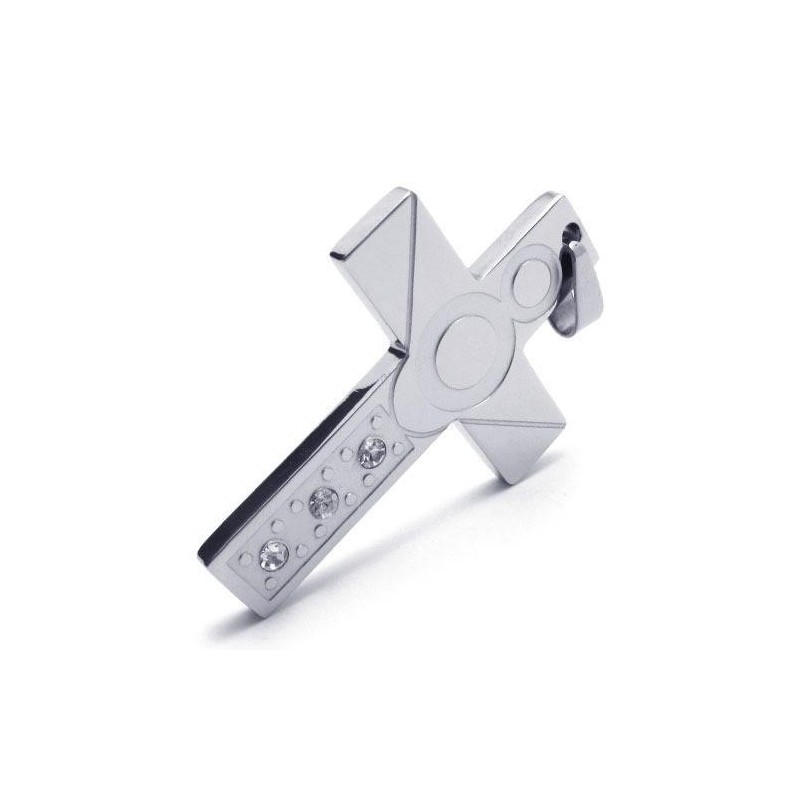 Men's Silver Pure Titanium Necklace Cross Pendant (New) Men's Silver Pure Titanium Necklace Cross Pendant (New)