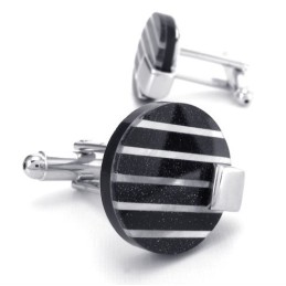 Latest Technology Delicate Colors High Quality Titanium Cufflinks