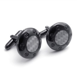 Finely Processed Delicate Colors Excellent Quality Titanium Cufflinks