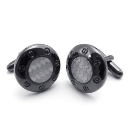 Finely Processed Delicate Colors Excellent Quality Titanium Cufflinks