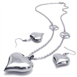 Beautiful Design Color Brilliancy Reliable Quality Titanium Jewelry Set Including Necklace, Pendant, Earring