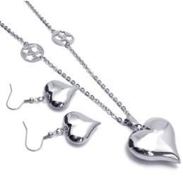 Beautiful Design Color Brilliancy Reliable Quality Titanium Jewelry Set Including Necklace, Pendant, Earring