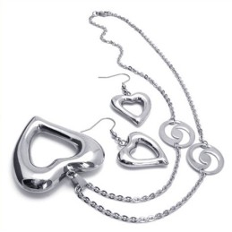 Elegant Shape Color Brilliancy Stable Quality Titanium Jewelry Set Including Necklace, Pendant, Earring
