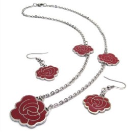 Attractive Design Pretty And Colorful High Quality Titanium Jewelry Set Including Necklace, Pendant, Earring