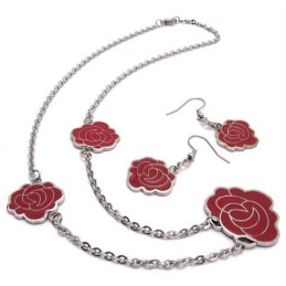 Attractive Design Pretty And Colorful High Quality Titanium Jewelry Set Including Necklace, Pendant, Earring