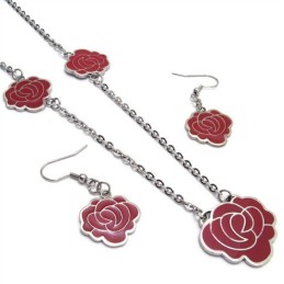 Attractive Design Pretty And Colorful High Quality Titanium Jewelry Set Including Necklace, Pendant, Earring