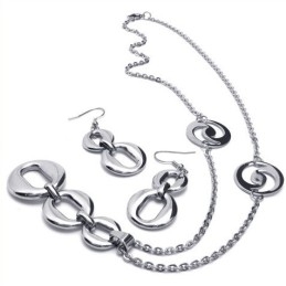 Deft Design Color Brilliancy Excellent Quality Titanium Jewelry Set Including Necklace, Pendant, Earring