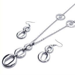Deft Design Color Brilliancy Excellent Quality Titanium Jewelry Set Including Necklace, Pendant, Earring