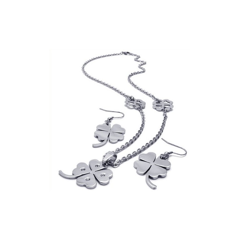 Elegant Shape Color Brilliancy Excellent Quality Titanium Jewelry Set Including Necklace, Pendant, Earring