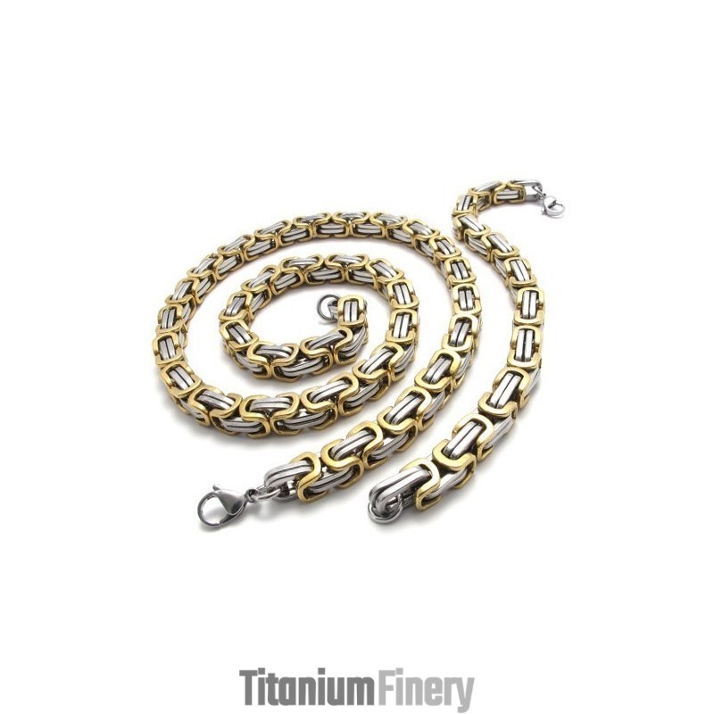 Finely Processed Color Brilliancy Stable Quality Titanium Jewelry Set Including Necklace, Bracelet Finely Processed Color Brilliancy Stable Quality Titanium Jewelry Set Including Necklace, Bracelet