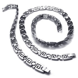 Skillful Manufacture Color Brilliancy Excellent Quality Titanium Jewelry Set Including Necklace, Bracelet