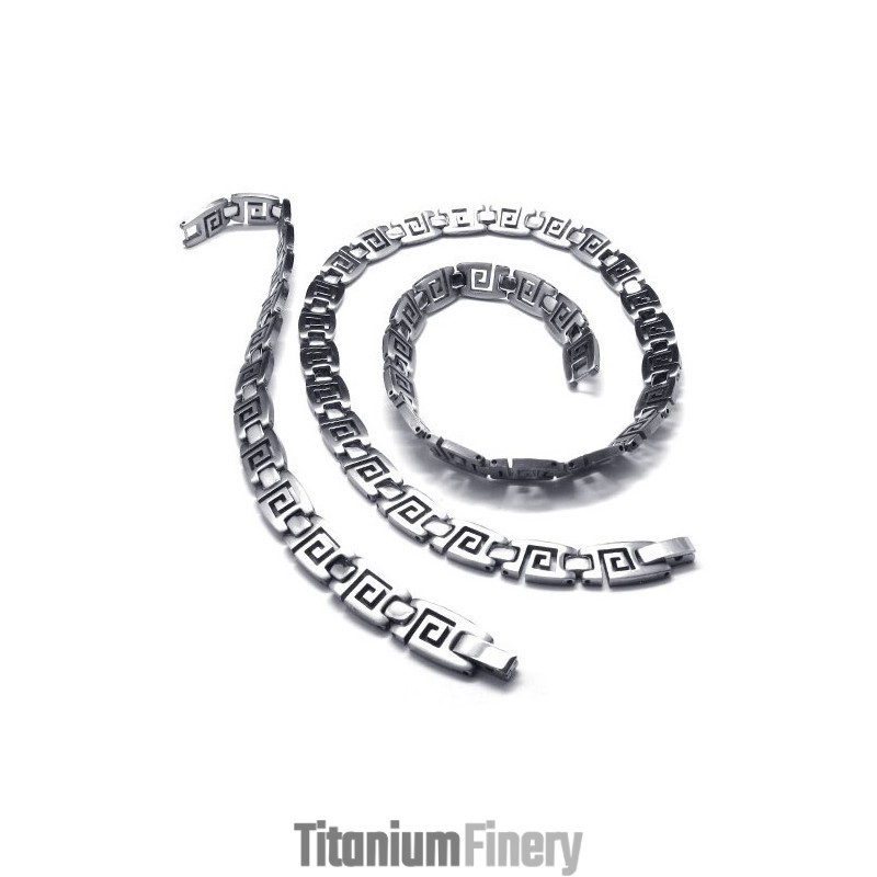 Skillful Manufacture Color Brilliancy Excellent Quality Titanium Jewelry Set Including Necklace, Bracelet Skillful Manufacture Color Brilliancy Excellent Quality Titanium Jewelry Set Including Necklace, Bracelet