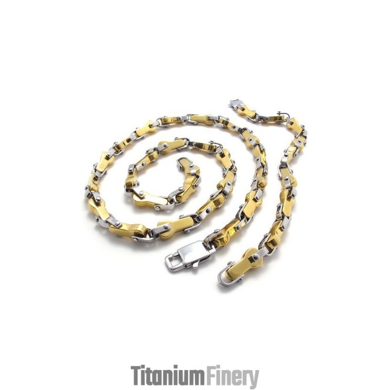Modern Design Color Brilliancy Stable Quality Titanium Jewelry Set Including Necklace, Bracelet Modern Design Color Brilliancy Stable Quality Titanium Jewelry Set Including Necklace, Bracelet
