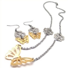 Finely Processed Color Brilliancy High Quality Titanium Jewelry Set Including Necklace, Pendant, Earring