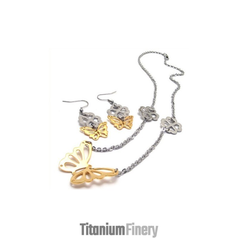 Finely Processed Color Brilliancy High Quality Titanium Jewelry Set Including Necklace, Pendant, Earring Finely Processed Color Brilliancy High Quality Titanium Jewelry Set Including Necklace, Pendant, Earring