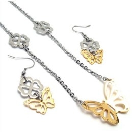 Finely Processed Color Brilliancy High Quality Titanium Jewelry Set Including Necklace, Pendant, Earring