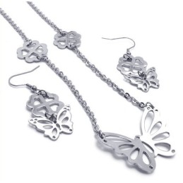 Attractive Design Color Brilliancy Stable Quality Titanium Jewelry Set Including Necklace, Pendant, Earring