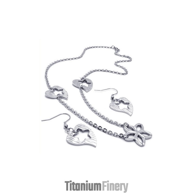 Skillful Manufacture Color Brilliancy Reliable Quality Titanium Jewelry Set Including Necklace, Pendant, Earring Skillful Manufacture Color Brilliancy Reliable Quality Titanium Jewelry Set Including Necklace, Pendant, Earring