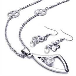 Attractive Design Color Brilliancy High Quality Titanium Jewelry Set Including Necklace, Pendant, Earring