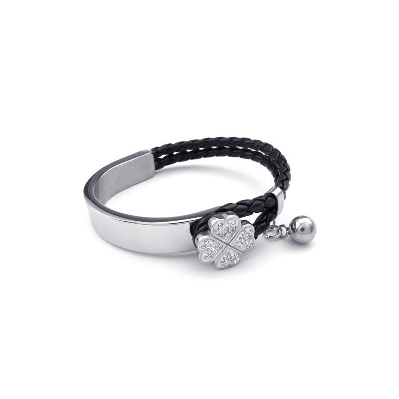 Skillful Manufacture Delicate Colors Excellent Quality Titanium Leather Bangle Skillful Manufacture Delicate Colors Excellent Quality Titanium Leather Bangle