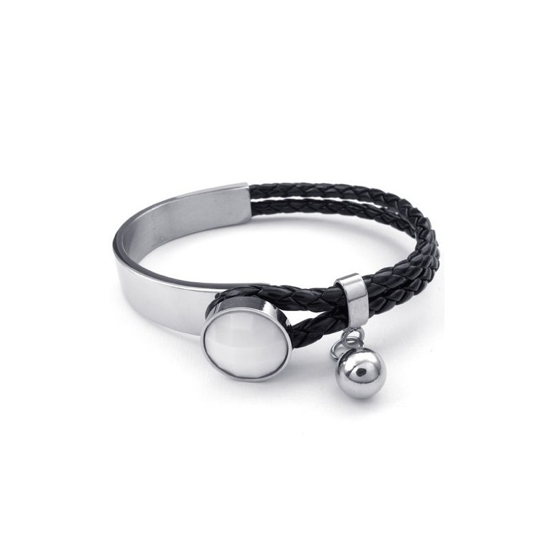 Finely Processed Delicate Colors Excellent Quality Titanium Leather Bangle Finely Processed Delicate Colors Excellent Quality Titanium Leather Bangle