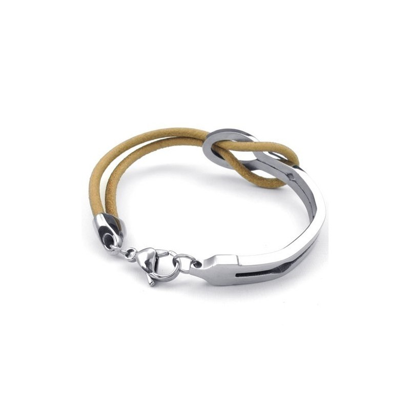 Elegant Shape Delicate Colors Excellent Quality Titanium Leather Bangle Elegant Shape Delicate Colors Excellent Quality Titanium Leather Bangle