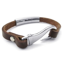 Skillful Manufacture Delicate Colors Reliable Quality Titanium Leather Bangle