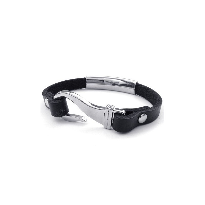 Sophisticated Technology Delicate Colors Excellent Quality Titanium Leather Bangle