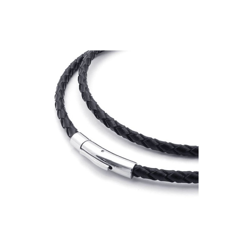 Rational Construction Color Brilliancy Stable Quality Titanium Leather Necklace Rational Construction Color Brilliancy Stable Quality Titanium Leather Necklace
