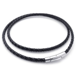Rational Construction Color Brilliancy Stable Quality Titanium Leather Necklace