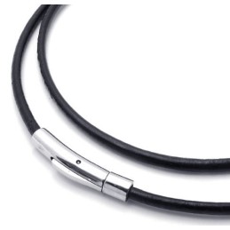 Fashionable Patterns Color Brilliancy Superior Quality Titanium Leather Necklace