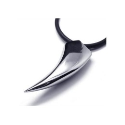 Mens 316L Pure Titanium Animal Teeth Necklace Pendant