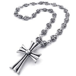 Rational Construction Color Brilliancy Stable Quality Titanium Cross Pendant