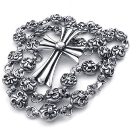 Rational Construction Color Brilliancy Stable Quality Titanium Cross Pendant