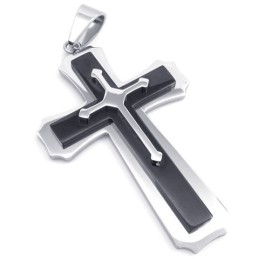 Finely Processed Delicate Colors Excellent Quality Titanium Cross Pendant