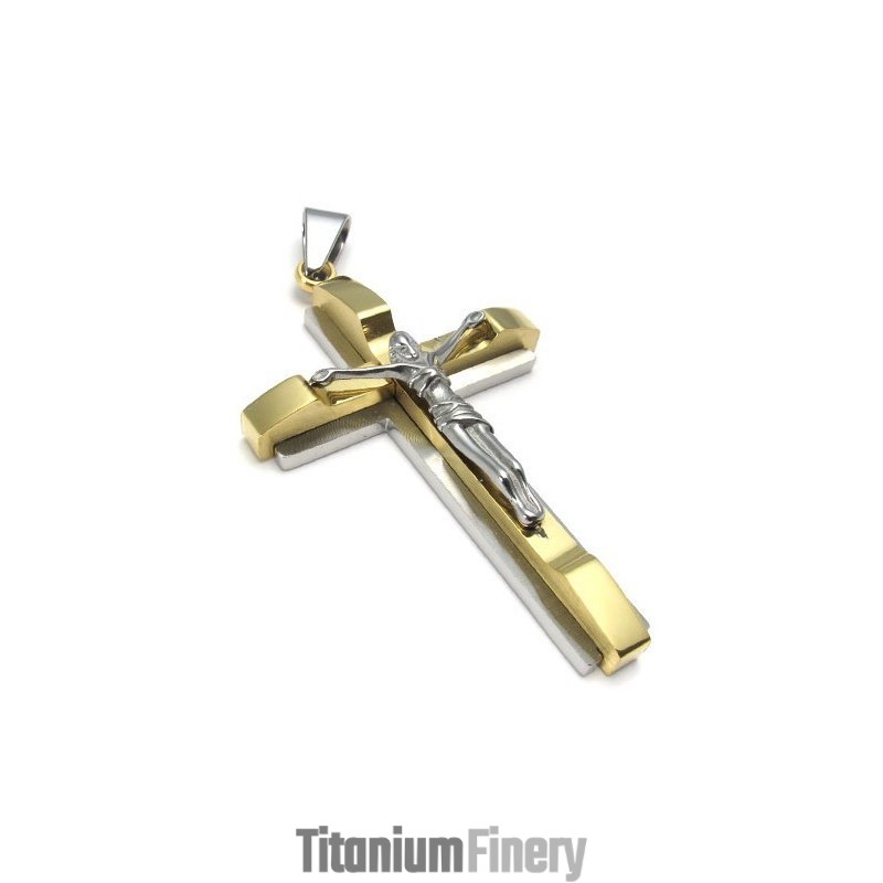 Sophisticated Technology Color Brilliancyto Have A Long Story Titanium Cross Pendant