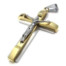 Sophisticated Technology Color Brilliancyto Have A Long Story Titanium Cross Pendant