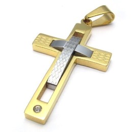 Attractive Design Color Brilliancy To Win Warm Praise From Customers Titanium Cross Pendant