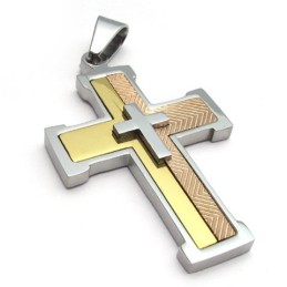 Modern Design Color Brilliancy To Win Warm Praise From Customers Titanium Cross Pendant