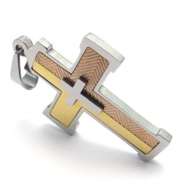 Modern Design Color Brilliancy To Win Warm Praise From Customers Titanium Cross Pendant