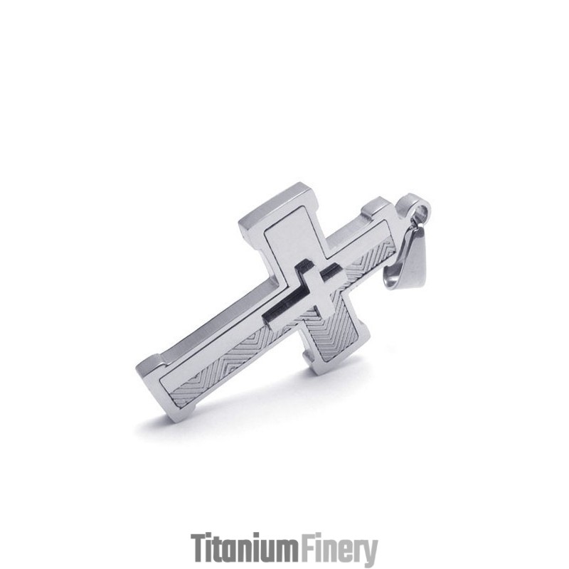 Finely Processed Color Brilliancy To Win Warm Praise From Customers Titanium Cross Pendant