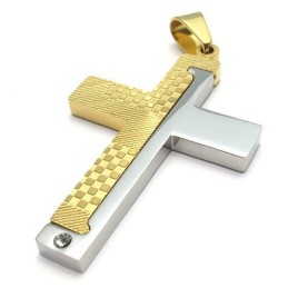 Finely Processed Color Brilliancy To Have A Long Standing Reputation Titanium Cross Pendant
