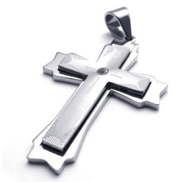 For Your Selection Color Brilliancy Reliable Quality Titanium Cross Pendant