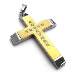 Beautiful Design Color Brilliancy Superior Quality Titanium Cross Pendant