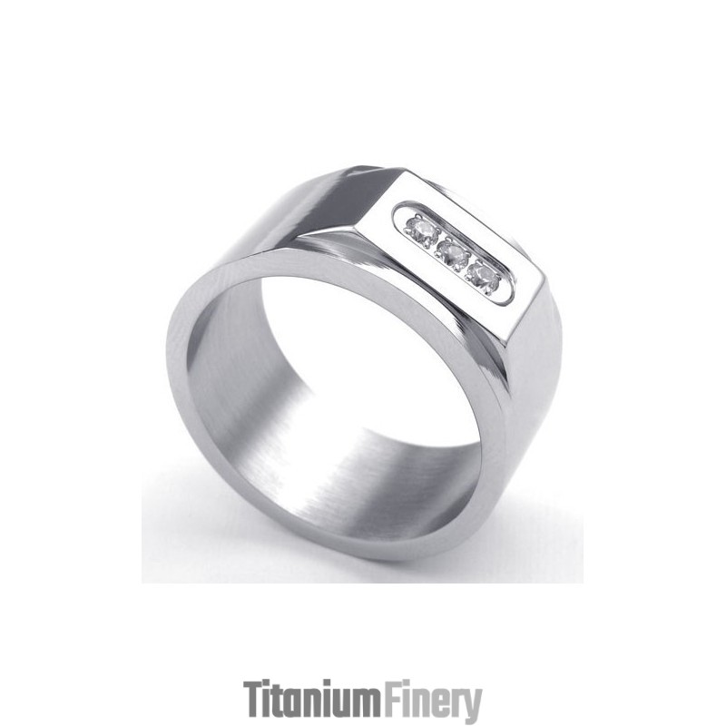 Finely Processed Color Brilliancy Stable Quality Titanium Ring