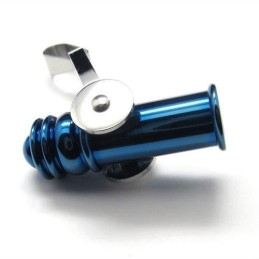 Mens Blue Pure Titanium Cannon Pendant Necklace 6466